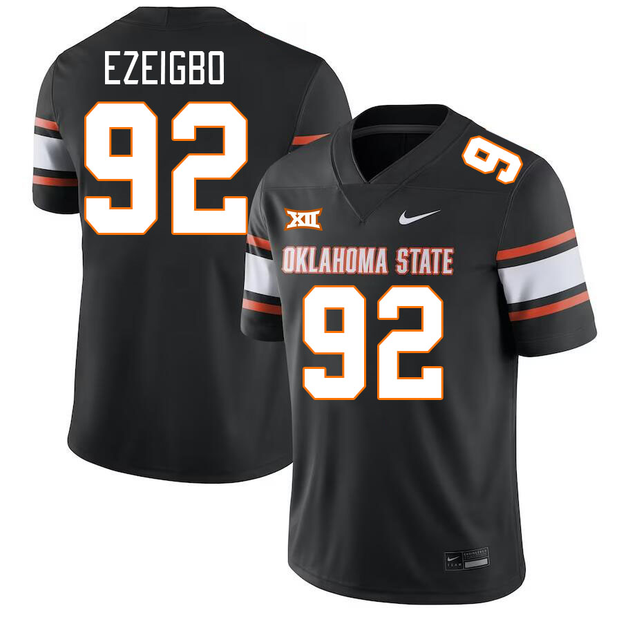 Men #92 Obi Ezeigbo Oklahoma State Cowboys College Football Jerseys Stitched-Black